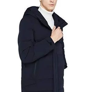 Orolay Men's Double Snap Winter Down Coat Thickened Jacket with Medium Night Sky